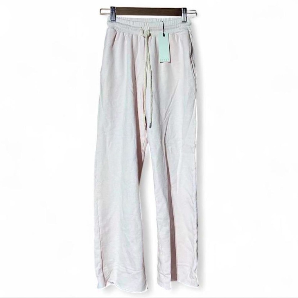 NWT S’edge Apparel Blush Pink Pants with White strings boutique Womens Small